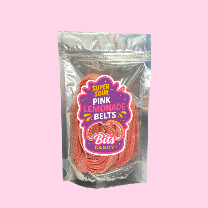 Super Sour Pink Lemonade Belts! - Sour Candy Lovers Snack - Soft, Tart & Sweet!