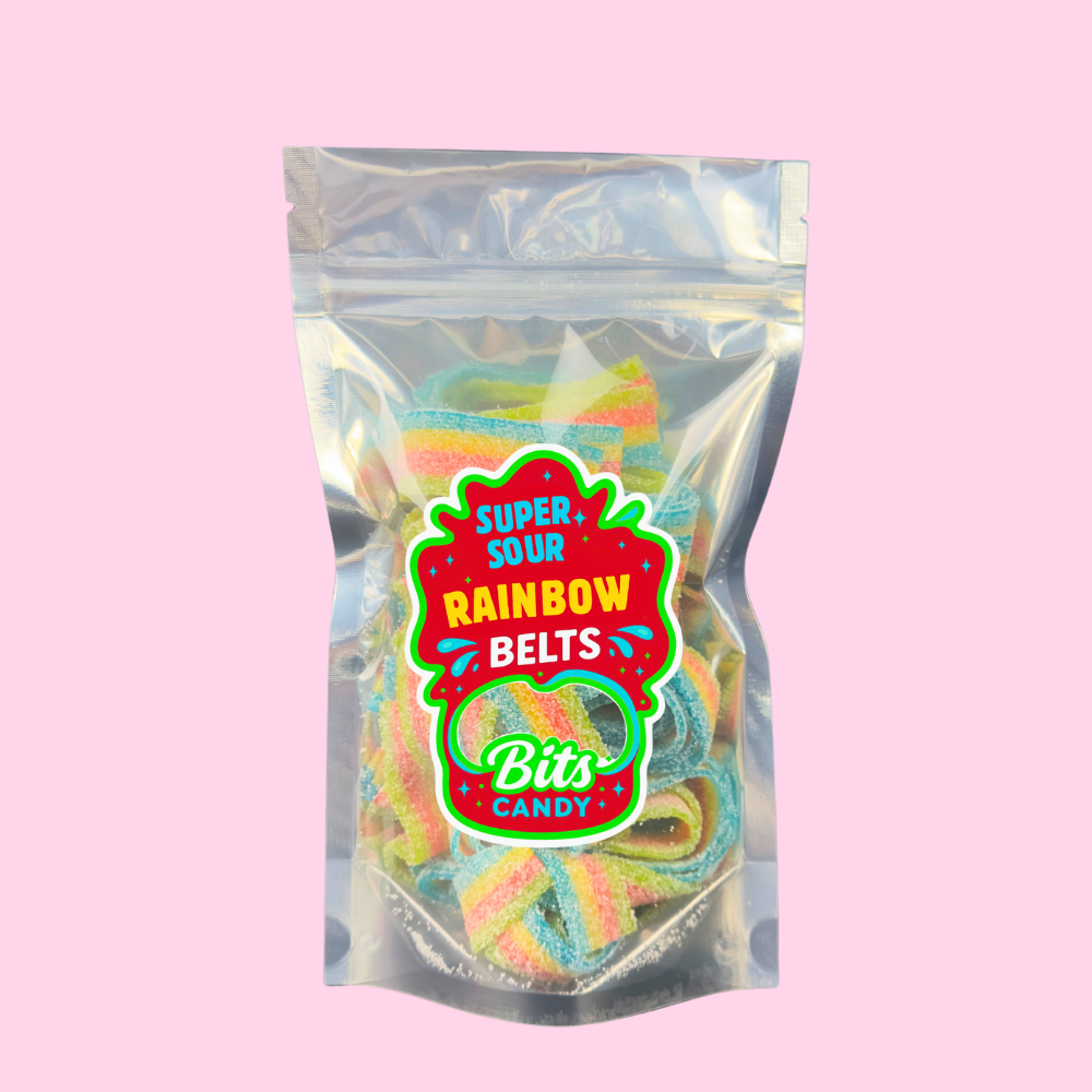 Super Sour Rainbow Belts! - Sour Candy Lovers Snack - Soft, Tart & Sweet!